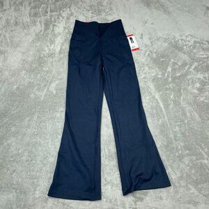 Jockey Womens Studio Flare Pants Womens Medium Navy Blue Activewear NWT 6254